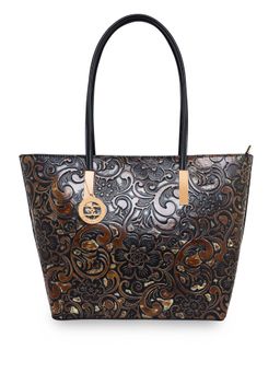 ESBEDA - Coffee Brown Color Floral Printed Handbag For Women