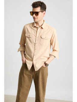 FREAKINS - Blaze Sand Solid Mens Shirt