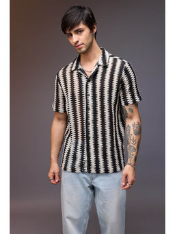 FREAKINS - Abstract Crochet Breezy Mens Shirt