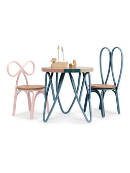 Living With Elan - La Rosette Chair with Les Remous Table (Powder Pink, Moss Green)