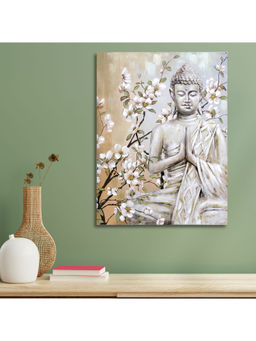 HomeTown - Ilona Serene Buddha Canvasvhand Painted Painting, Beige 90X120Cm