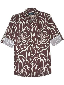 CHARCHIT - Boys Brown Printed Shirt