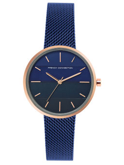 French Connection - Analog Navy Blue Dial Watch for Women - FCN00042E (Medium)