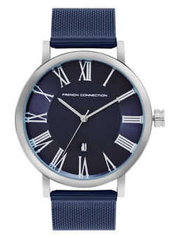 French Connection - Roman Navy Blue Dial Analog Watch for Men- FCN00045F (Medium)