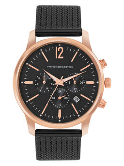 French Connection - Duke Black Dial Analog Watch for Men- FCN00056C (Medium)