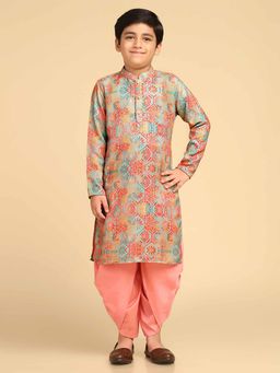 KISAH - Multi-Color Printed Kurta and Dhoti (Set of 2)