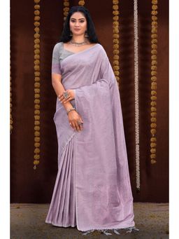 EXCLUSIVA - Lavender Banarasi Saree with Unstitched Blouse