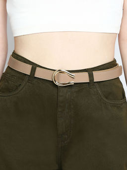 Twenty Dresses by Nykaa Fashion - Beige Solid Classic Party Belt