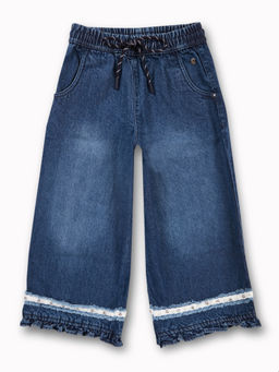 Gini & Jony - Girls Navy Blue Washed Denim Jeans