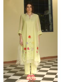 Begum Pret - Sweet Pea Kurta - Mint (Set of 3)