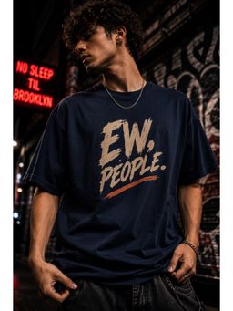 Bene Kleed - Men Typography Oversized Fit Cotton T-Shirt