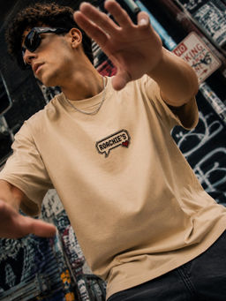 Bene Kleed - Men Embroidered Oversized Fit Cotton T-Shirt