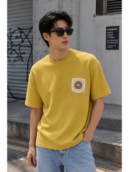 Bene Kleed - Men Embroidered Oversized Fit Cotton Blend T-Shirt