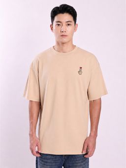 Bene Kleed - Men Solid/Plain Oversized Fit Cotton T-Shirt