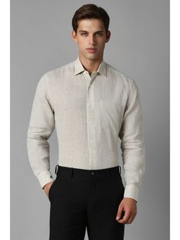 Louis Philippe - Men Grey Classic Fit Full Sleeves Formal Shirt