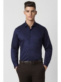 Peter England - Men Navy Slim Fit Formal Shirt