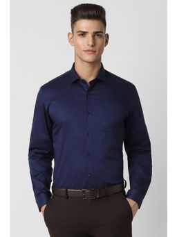 Peter England - Men Navy Slim Fit Formal Shirt