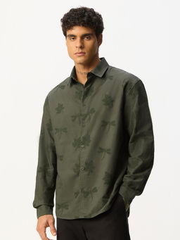 The Souled Store - Olive Green Nature Men Relaxed Shirts