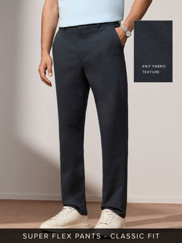 The Souled Store - Dark Navy Blue Men Solid Trousers