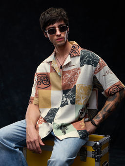 The Souled Store - Multi-Color Official Kung Fu Panda Tibet Men Oversized Shirts