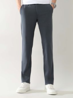 Arrow Newyork - Men Grey Regular Cotton Casual Trouser