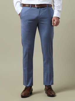 Arrow - Men Blue Regular Polyester Formal Trouser