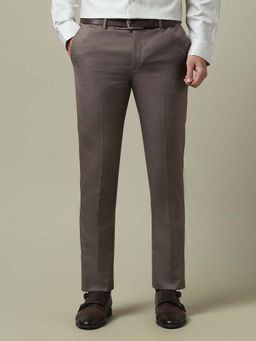 Arrow - Men Brown Regular Polyester Formal Trouser
