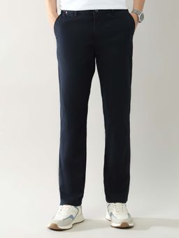 Arrow Sports - Men Blue Regular Cotton Casual Trouser