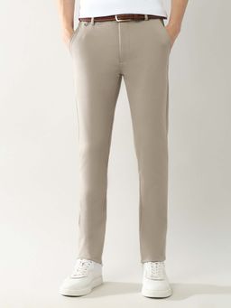 Arrow Sports - Men Beige Slim Rayon Casual Trouser
