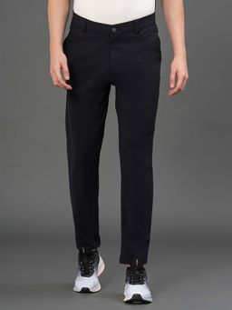 Red Tape - Men Black Regular Polyester Casual Trouser