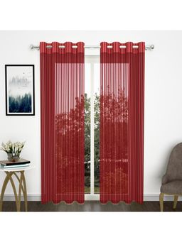 Story@Home - Maroon Door Curtains (Pack of 2)