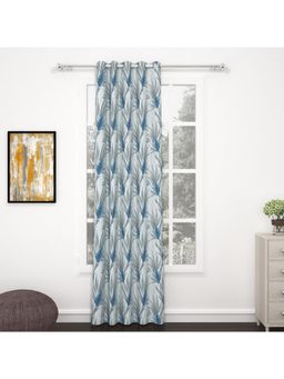 Story@Home - Bedspun Raga Slate Grey Geometric Door Curtain 7 Feet