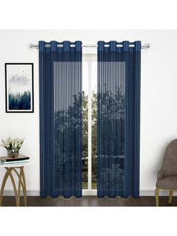 Story@Home - Navy Blue Long Door Curtains 9 Feet
