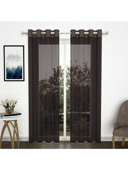Story@Home - Coffee Brown Long Door Curtains 9 Feet