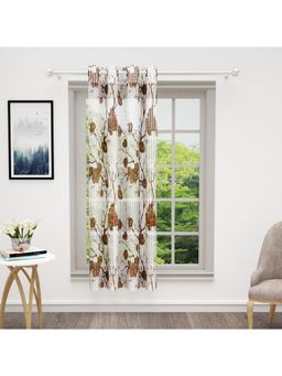 Story@Home - Bedspun Cosmo Sheer Brown Floral Curtain