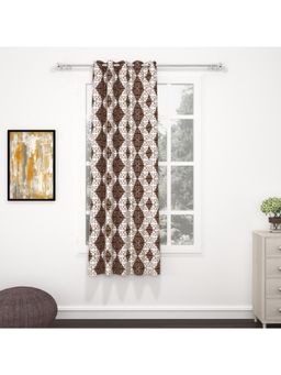 Story@Home - Bedspun Raga Brown & Beige Geometric Curtain