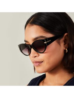 Accessorize London - Women Chunky Oval Wrap Sunglasses