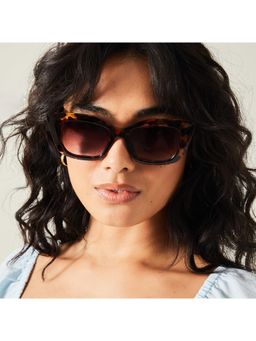 Accessorize London - Womens Tortoiseshell Crystal Cat Eye Sunglasses
