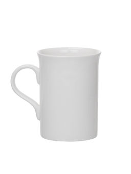 CLAY CRAFT - Fine Ceramic White Solid Milk Mug 340 ml - 1 Piece