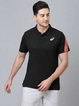 ASICS - Polo Ss Black Casual T-Shirt