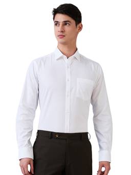 Park Avenue - Slim Fit Solid White Shirt