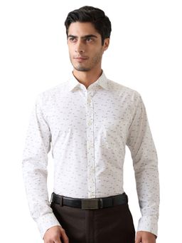 Park Avenue - Slim Fit Printed White Shirt