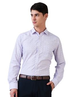 Park Avenue - Slim Fit Checkered Blue Shirt