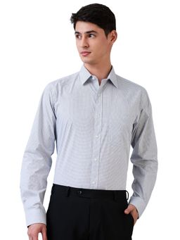Raymond - Slim Fit Checkered Blue Shirt