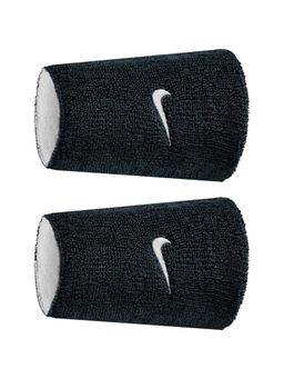 Nike - Unisex Black SWOOSH CLASSIC REVERSIBLE DOUBLEWIDE WRISTBANDS (Pack of 2)