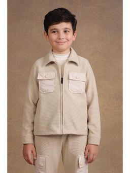 One Friday - Kids Boys Beige Knitted Jacket