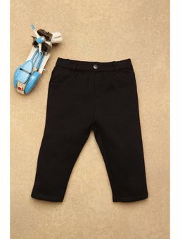 One Friday - Baby Boys Black Solid Trouser