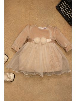 One Friday - Baby Girls Beige Colored Paris Dress