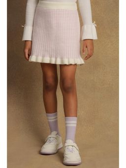 One Friday - Girls Pink Checks Skirt