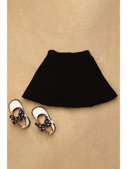 One Friday - Girls Black Solid Skirt